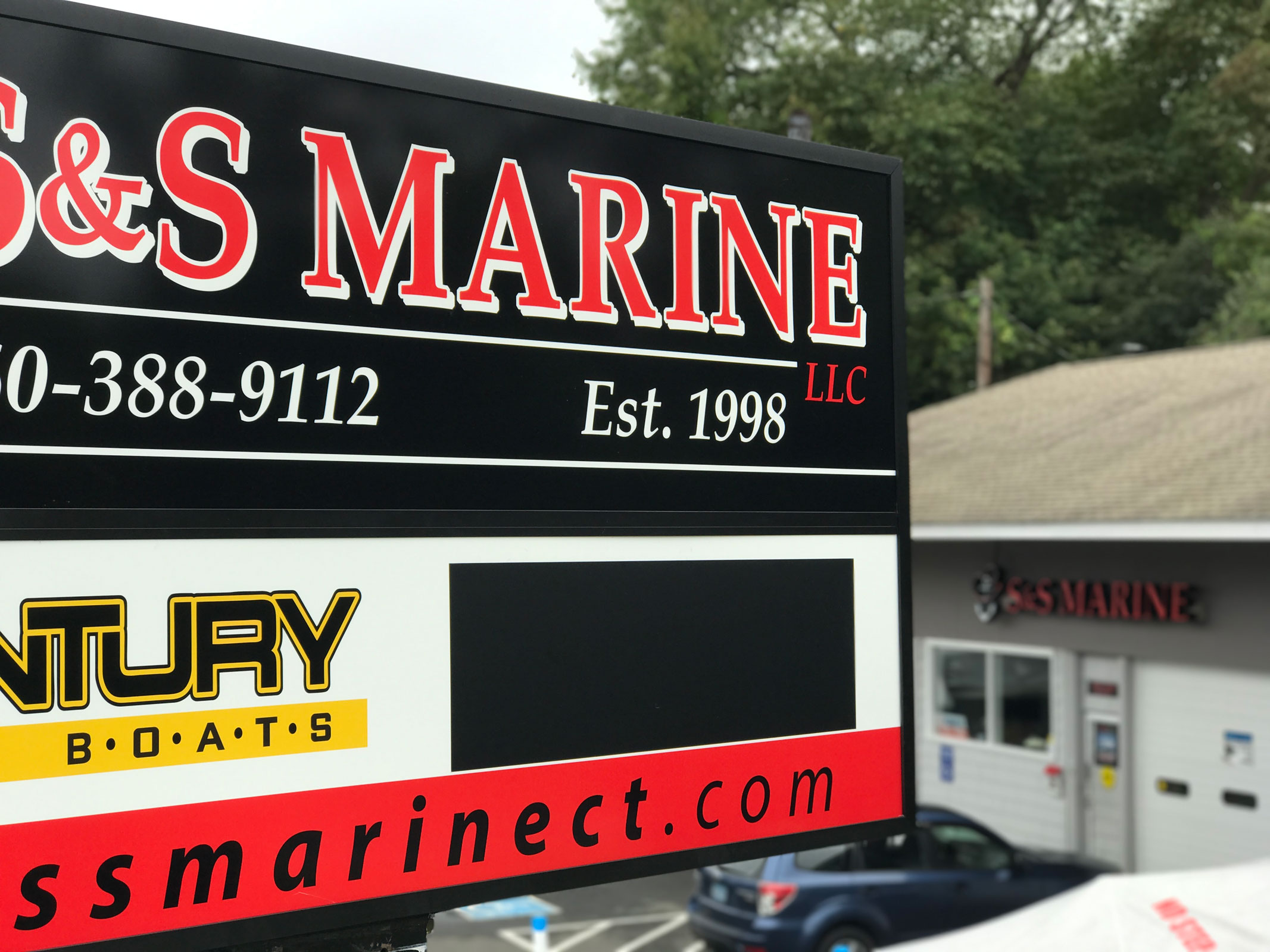 A S and S Marine LLC Sign Board in Color