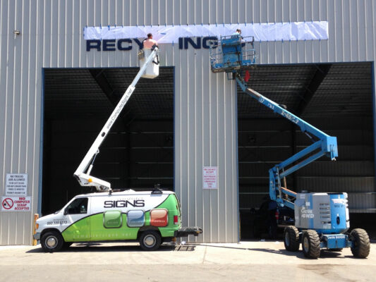 A Brand Printing on a Warehouse in Progress