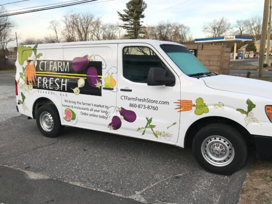 A CT Farm Fresh Van in White Color