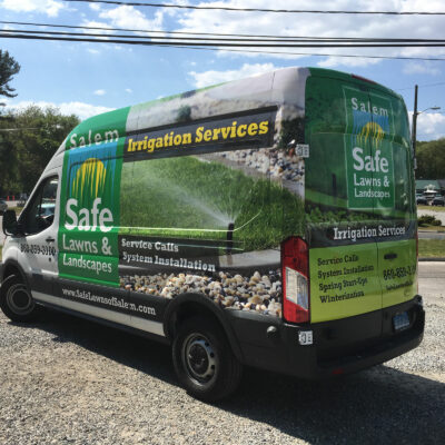 Irrigation Services Printed on a Truck