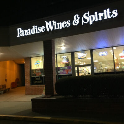 Paradise Wines and Spirits Sign Board