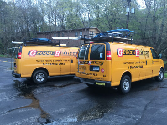 The Back of a Bunch of Logo Printed Vans in Yellow