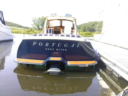 Portugal Deep River Logo on the Boat