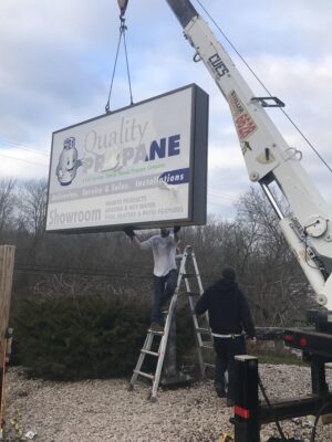 A Sign Board Box With Bulb Holder