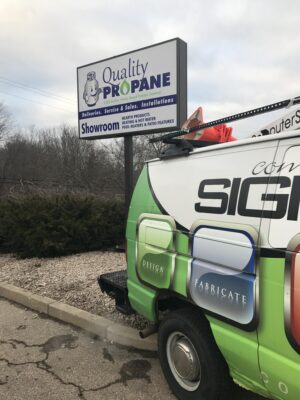 Quality Propane Board Sign Van Board